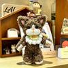Fluffy Cat Key Ring Plush Pendant Cute Fuzzy Curly Kitten Charm Soft Animal Pendant for Backpacks Stuffed Keychain Backpack Gift Lovers Charm