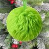 16 шт. Рождественские зеленые шары, пушистые шары, подвесные украшения для елки, искусственный мех