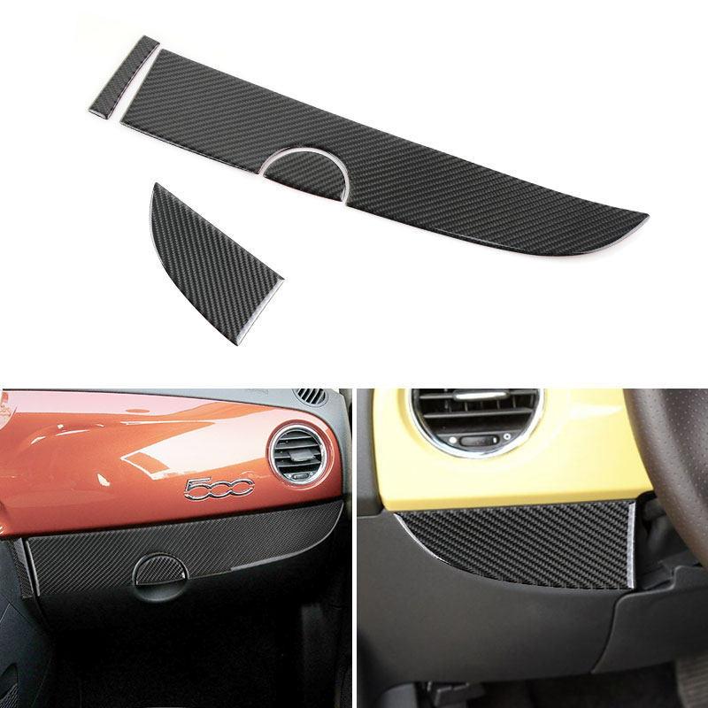 Car Dashboard Panel Co-pilot Glove Box Trim Cover Accessories For Fiat 500 2008- Abarth 595 2012- Abarth 695 2017-