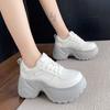 Small Man Increases Height, Platform Dad Shoes, Women's Spring and Autumn Versatile Little White Shoes with Skirts, Fashionable Super Hot Casual Spor