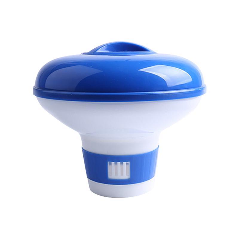 Floating Pool Chlorine Dispenser 5 Inch Adjustable Flow Vents Leak Proof Lightweight Portable for Travel Pool Spa Use