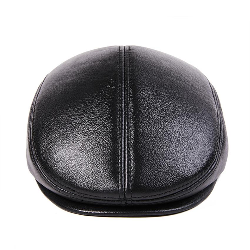 EFei первый слой из воловьей кожи, бейсболка, брендовая мужская берет для газетчика, зимние теплые шапки, шапки из воловьей кожи