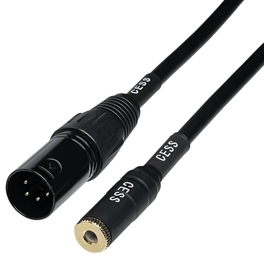 Черный штекер 4-контактный XLR на гнездо TRRRS сбалансированный аудиокабель-адаптер для наушников для усилителя наушников CESS-228 4,4 мм