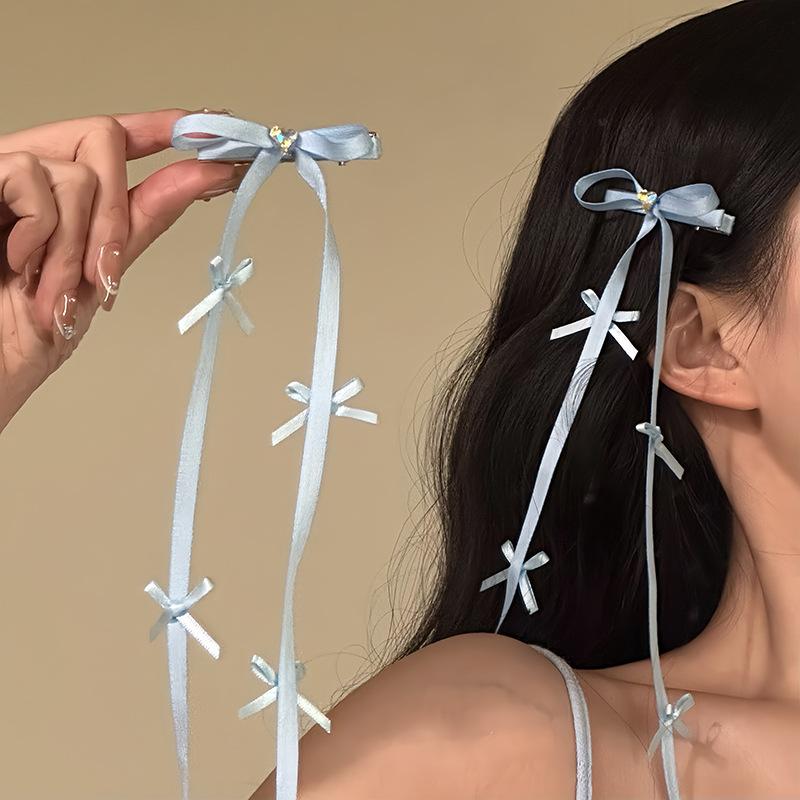 Французская балетная эстетика супер-фея милый заколка-бант розовая лента боковой зажим аксессуары для волос универсальные новые модели