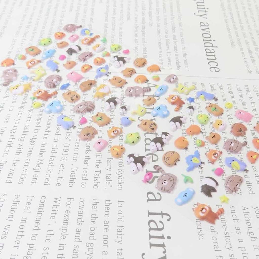Puchi Puni Life Life Coolia Декоративная наклейка 3D Наклейки Товары Почтовая рассылка [Лист с наклейками] Наклейка/Реальный