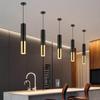 Modern Long Tube LED Pendant Light Home Indoor Decor Lustre Kitchen Island Bar Living Dining Room 7W Black Gold Hanging Lighting