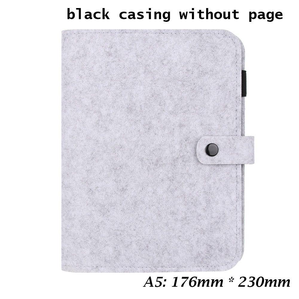 Office Supplies Stationery Travel Diary Felt Notebook Portable Diary Felt Shell Ring Binder