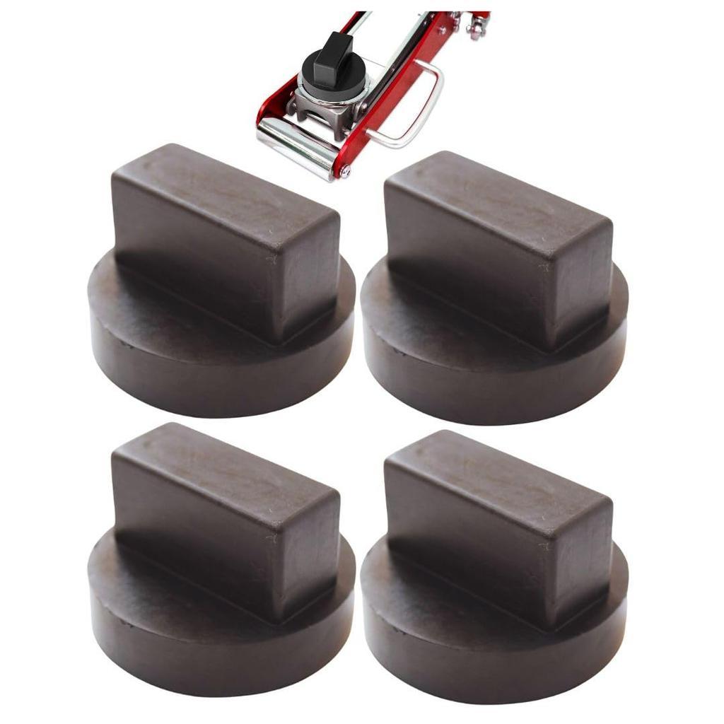 Lift-up rubber, jack-up rubber, joint rubber, for vehicle body lifting joints, scratch prevention (black, 4 pieces)