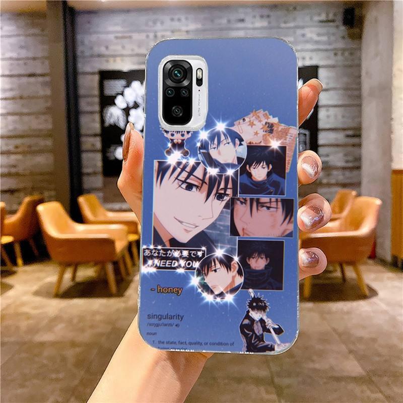 Jujutsu Kaisen Phone Case For Xiaomi 12 11T 10 9 Redmi Note 11 10 10S Pro Redmi 9 9A 8 Transparent Phone Cover