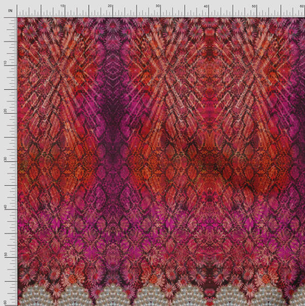 Soimoi Японская креп-сатиновая ткань в клетку и с цветочным принтом, 42 дюйма по метрам