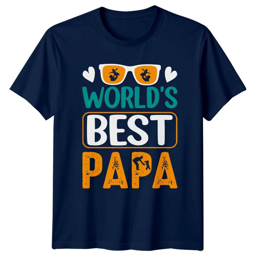 Worlds Best Papa Unisexs TShirt Papa Fatherhood Fathers Day Gift For Him