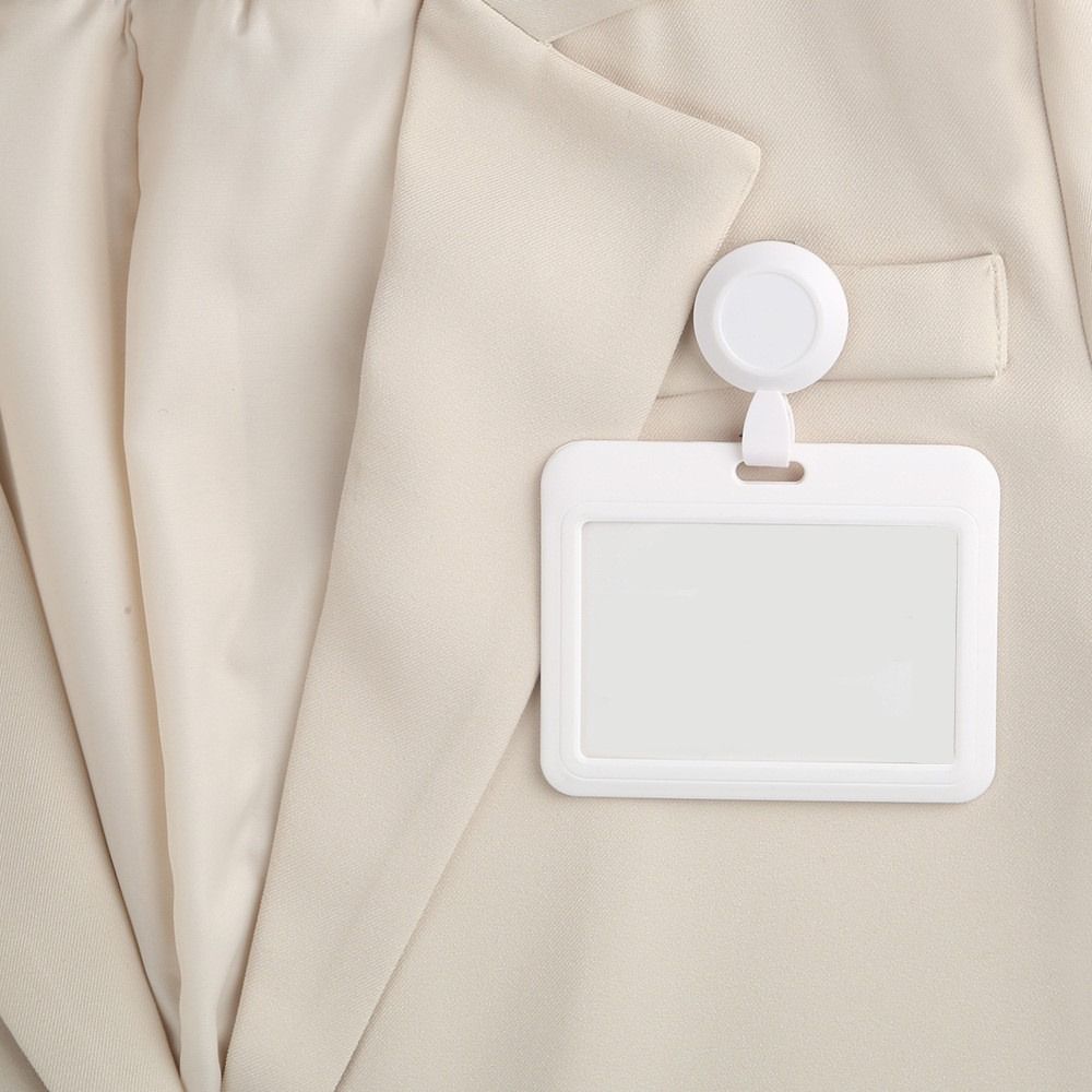 Transparent Retractable Card Cover Staff Work Name Badges Holder ID Card Holder  Employees