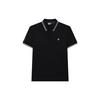 Solid Color Sports Knit Polo Shirt Men Tops Black F11M228114FBK