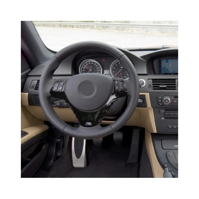 Для BMW 3 серии E90 E92 2005-2012 ABS Матовый Черный Рамка Рулевого Колеса Автомобиля Накладка Наклейка Аксессуары для Автомобиля para auto