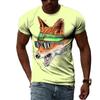 Fashion Personality Fox Graphic T Shirts Summer Men Casual Animal Pattern Printing T-shirt Hip Hop Harajuku Style T-shirt Top