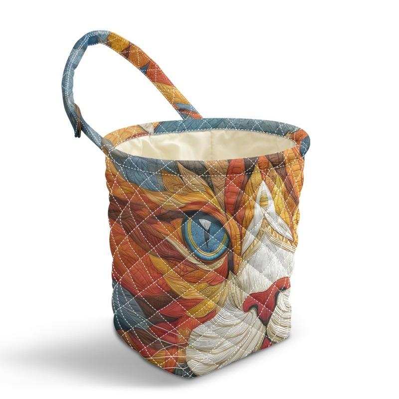 Car Trash Can, Foldable Hanging Storage Bag Creative Kitten Storage Bucket In Car