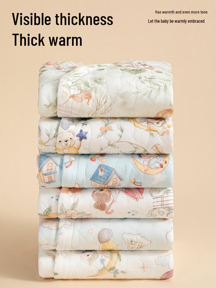 High Waist Cotton Blend Baby Warm Pants for Boys & Girls - Belly Protection Underwear for Spring, Autumn, Winter