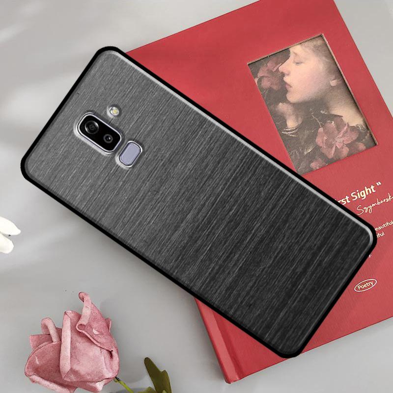 Чехол с текстурой шлифованного металла и стальным принтом для Samsung Galaxy J7 J5 J1 J3 2016 A3 A5 2017 A6 A7 A8 A9 J8 2018 J4 J6 Plus Coque