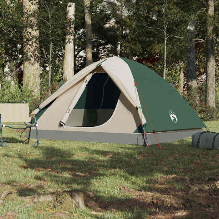 Tente de camping - vidaXL - Modèle à dôme - 6 personnes - Imperméable - Vert