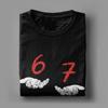 Leisure Six Seven 6 7 Meme Funny Hands T-Shirt Men O Neck Cotton T Shirts Gen-Alpha Slang Short Sleeve Tees Printing merchandise