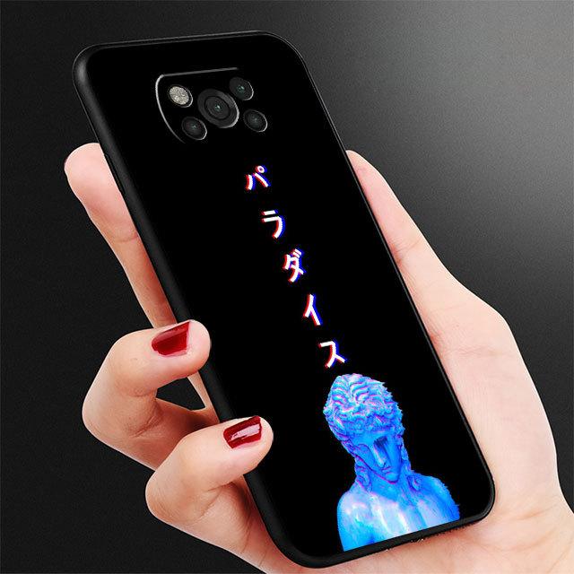 Эстетический чехол со статуей Микеланджело для телефона Samsung Galaxy M52 M23 M32 5g M31 M51 M22 M30s M33 M13 M12 M62, черный силиконовый чехол