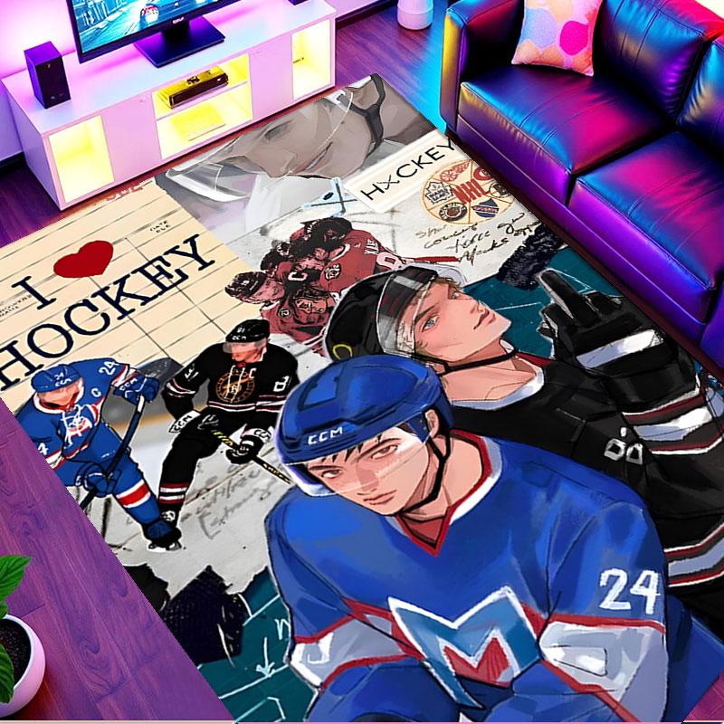 Heated Rivalry Print Rug, Washable Floor Carpet, For Entryway Dorm Laundry Room Office Study, Home Decor Birthday Christmas Gift