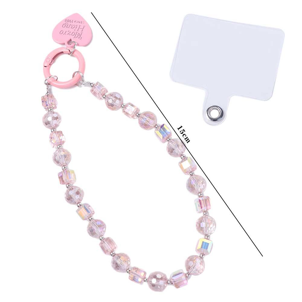 Короткая цепочка для телефона из хрустальных бусин, противоутерянный кулон-сердечко для телефона, ремешок для мобильного телефона, рождественские подарки