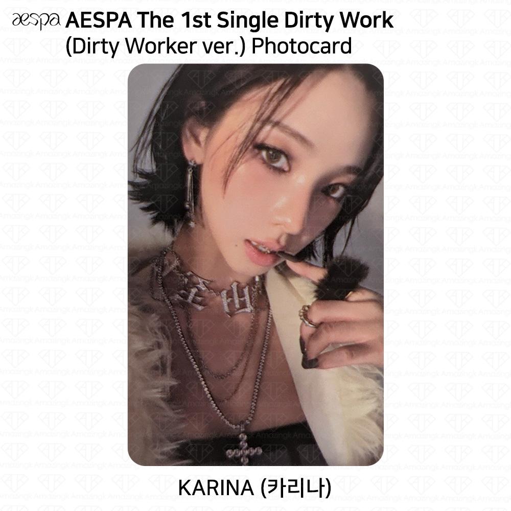 aespa 1-й сингл-альбом Dirty Work Dirty Worker / версии Code / Case. Официальная фотокарта
