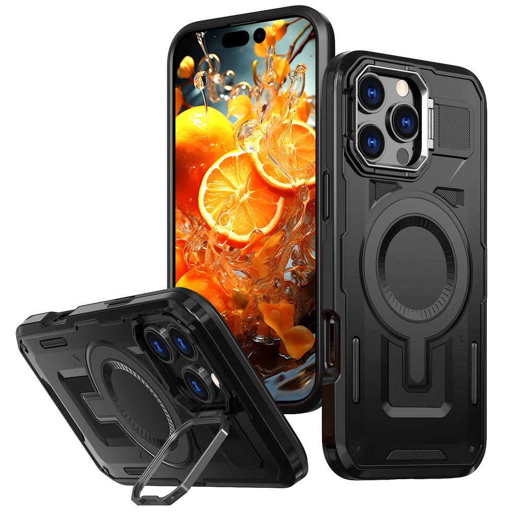 Новый продукт для мобильного телефона IPhone16Pro Чехол Магнитный держатель для объектива Два в одном Защита от падения Броня S25 Защитная крышка