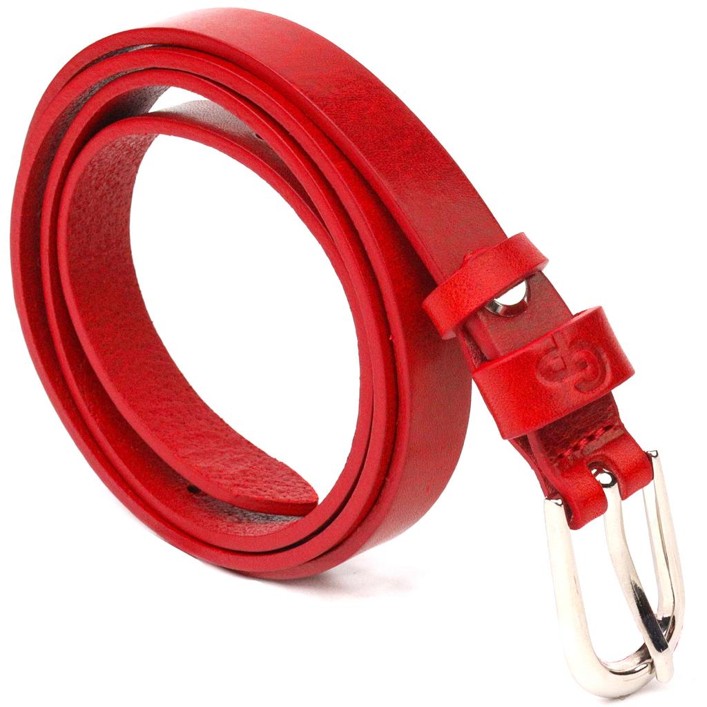 Яркий женский кожаный ремень GRANDE PELLE Leather Belt 21439 Красный