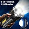 Flashlight High Lumens Rechargeable,Powerful Tactical Flashlights,COB Light,IPX6 Waterproof Flash Light for Camping,Emergencies