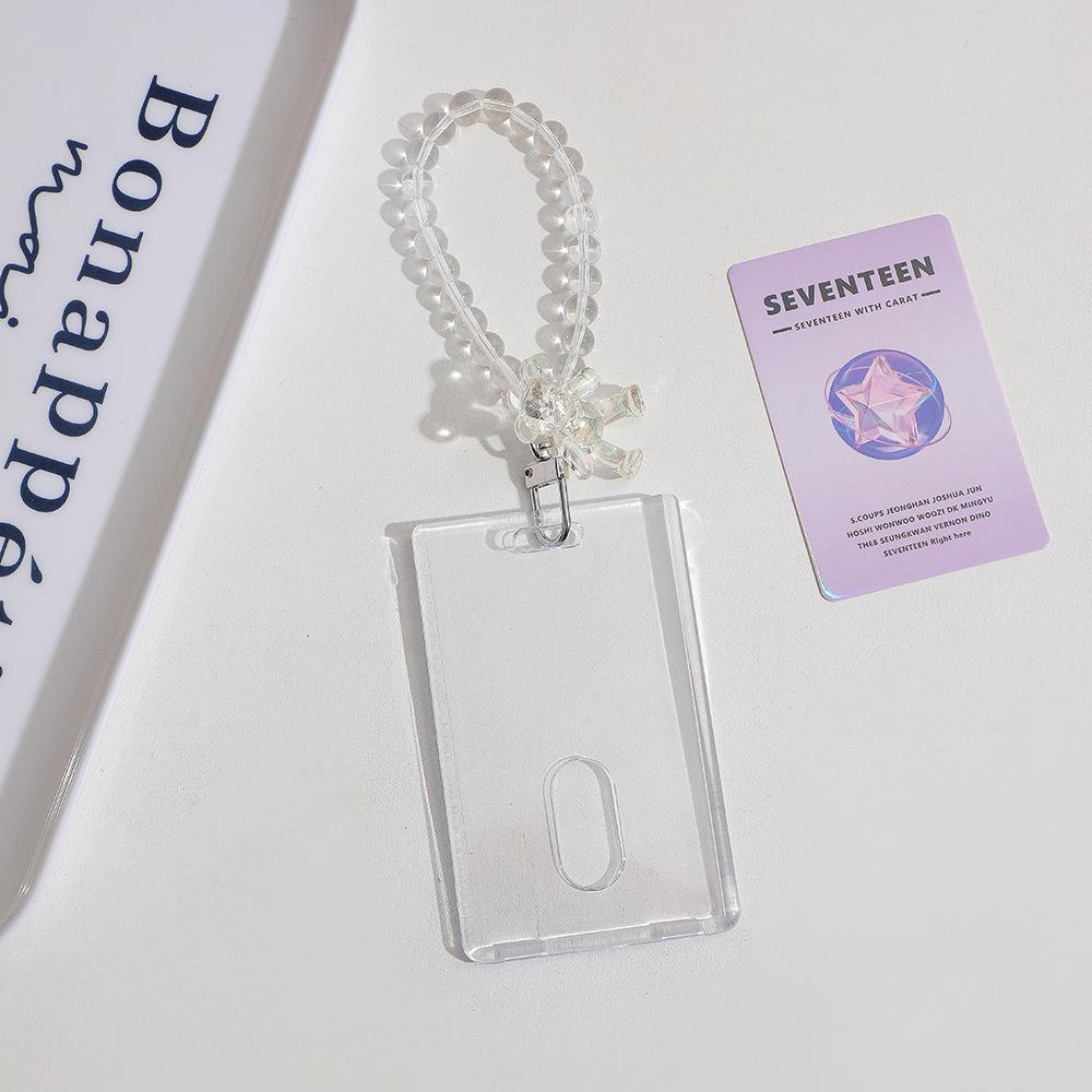 Акриловый прозрачный чехол для карт, студенческий автобус, карта, защитный чехол для карты питания, ID, фотодисплей, брелок, подвеска, женский