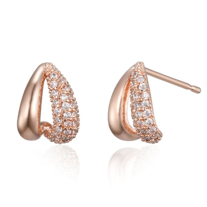 ELLE Jewelry 14K GF Two-Line Ballroom Earrings ELGPEE539