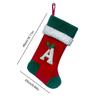 18 Inches Monogram Christmas Stockings with Letters Embroidered Initials Xmas Hanging Stockings for Party Decoration