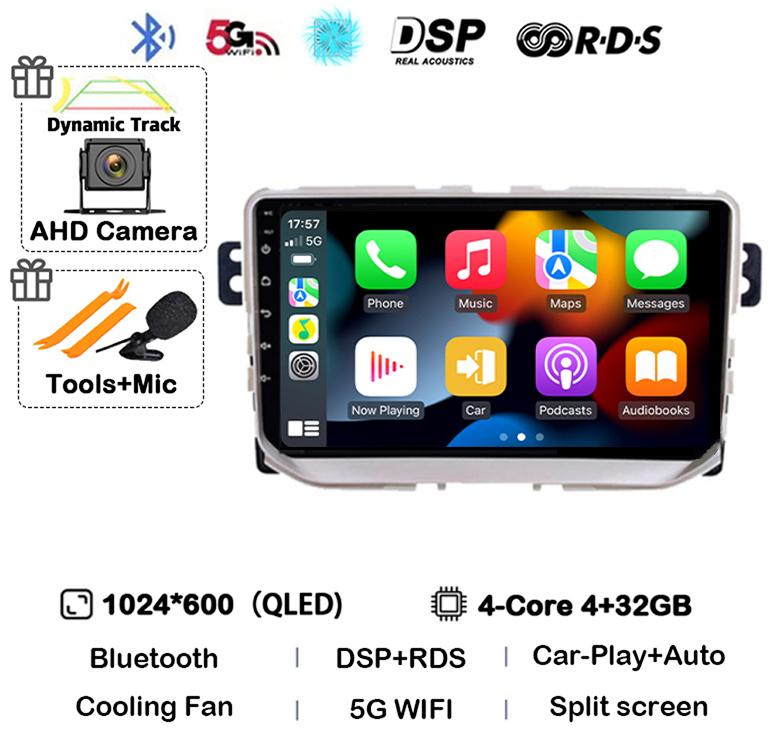 Android 14 Carplay Auto для Great Wall Haval H2 2014 2015 2016 2017 2018 Автомобильный Радио Мультимедиа Стерео Видео Плеер GPS Головное Устройство
