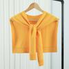 Korean Knitted Shawl Air-Conditioned Room Female Blouse Shoulders Fake Collar Cape Knotted Scarf Solid Color Neck Guard Scarve