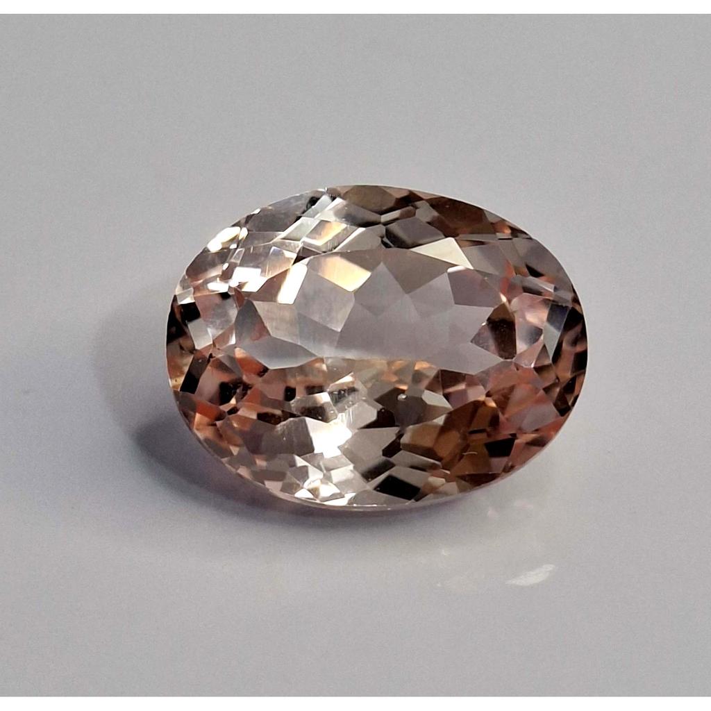 Natural Peach Morganite 8-10 Ct Oval Cut Certified Fabulous Loose Gemstone