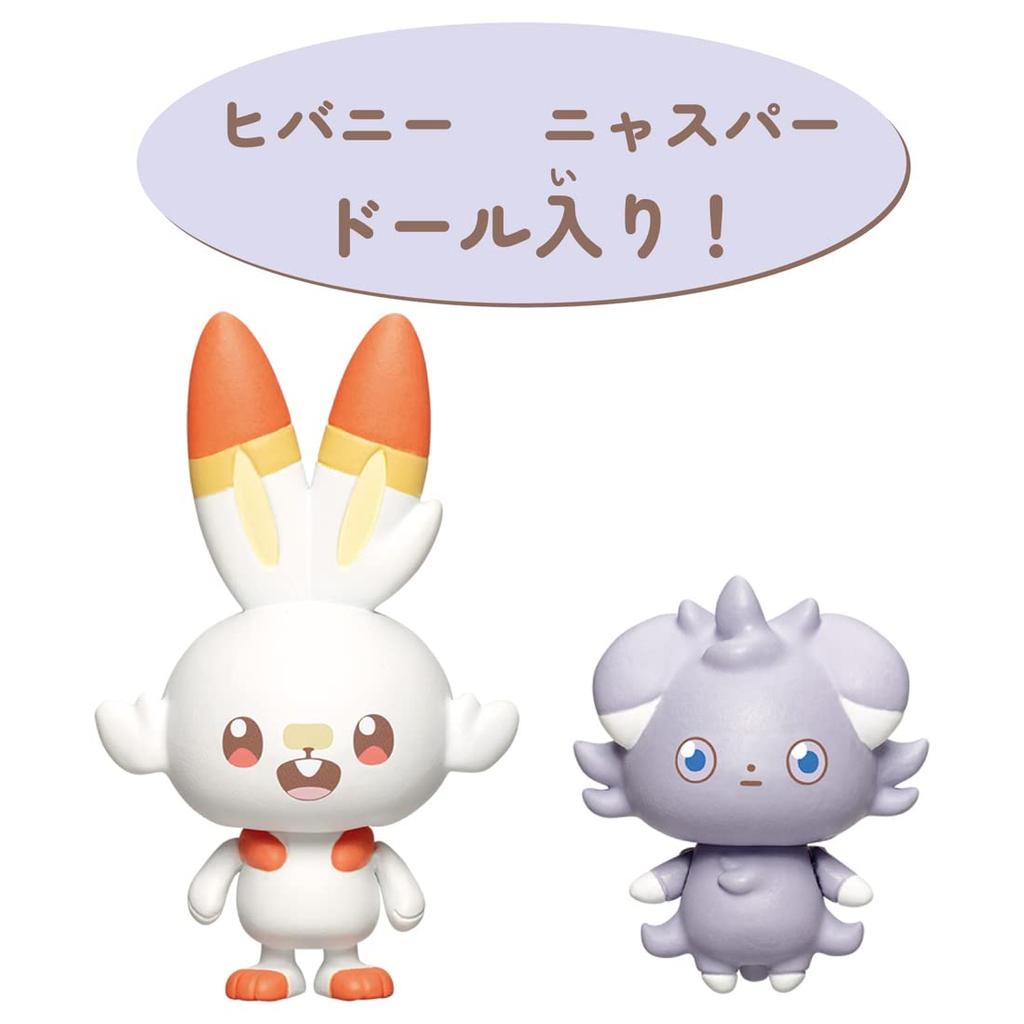 Takara Tomy Plastic Pokemon PokePeace House Lounge Scorbunny Espurr & (Girls' Version)