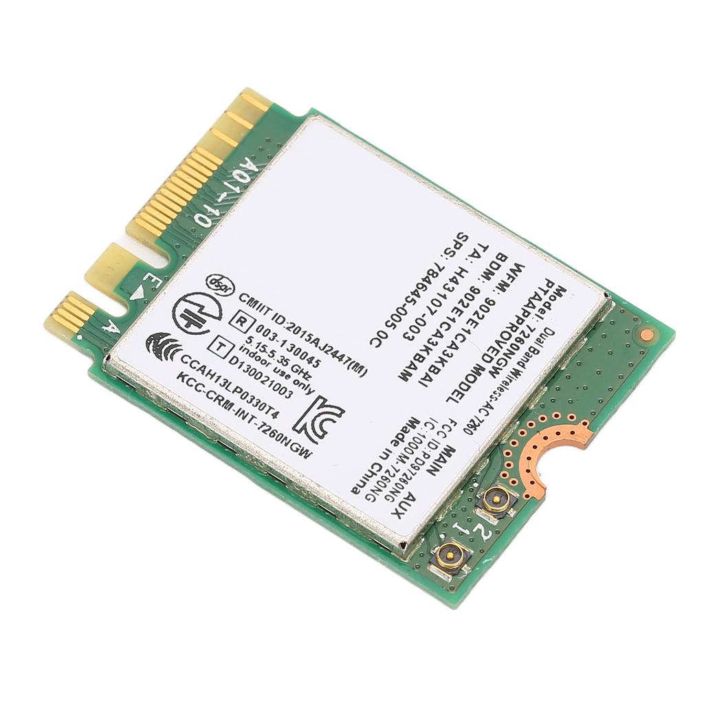 Dual Band WiFi Card 2.4Ghz 5Ghz 1200Mbps Bluetooth 4.0 NGFF M.2 Wireless Internet Card for Home Office Laptops