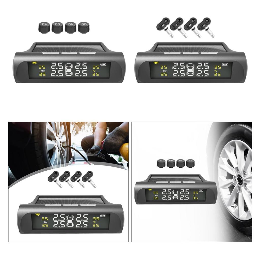 Tire Pressure Monitor System Tire Pressure Monitor Easy To Install Temperature Pressure Display for SUV Car MPV Truck
