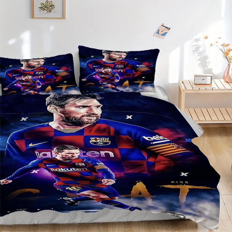 Field Messi'S Legacy Print 3Pcs Bedding Setduvet Cover With 2 Bedropillowcase Home Birthday Gift