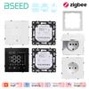 BSEED LED Touch Screen Electric Floor Heating Water Boiler Room Thermostat Module Part Zigbee Alexa Temperature Controller APP
