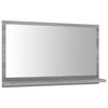 VidaXL Miroir de Bain Mural Coiffeuse Miroir de Courtoisie Miroir de Maquillage Salle de Bain Intérieur Sonoma Gris 815637