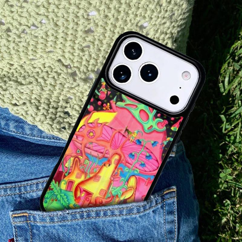 Colourful Psychedelic Trippy Art Phone Case Cover for IPhone 11 12 13 14 15 16e 17 Pro Max Coque for IPhone 17 Air