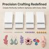 4 Pcs 3D Gel Clay Ball Making Tools, 2mm 3mm 4mm 5mm Plastic Ball Rollers for Nail Art, Beads, Jewelry and DIY Crafts