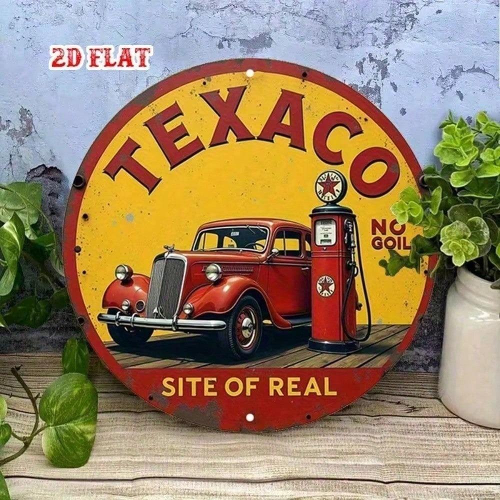Винтажная металлическая табличка Texaco 12x18 дюймов Ретро Бензиновый Гаражный Декор Искусство для Мужской Комнаты
