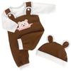 Doll Clothes for 36-43cm / 17Inch New Born Baby Dolls, Soft Outfit with Hat (Not A Doll)