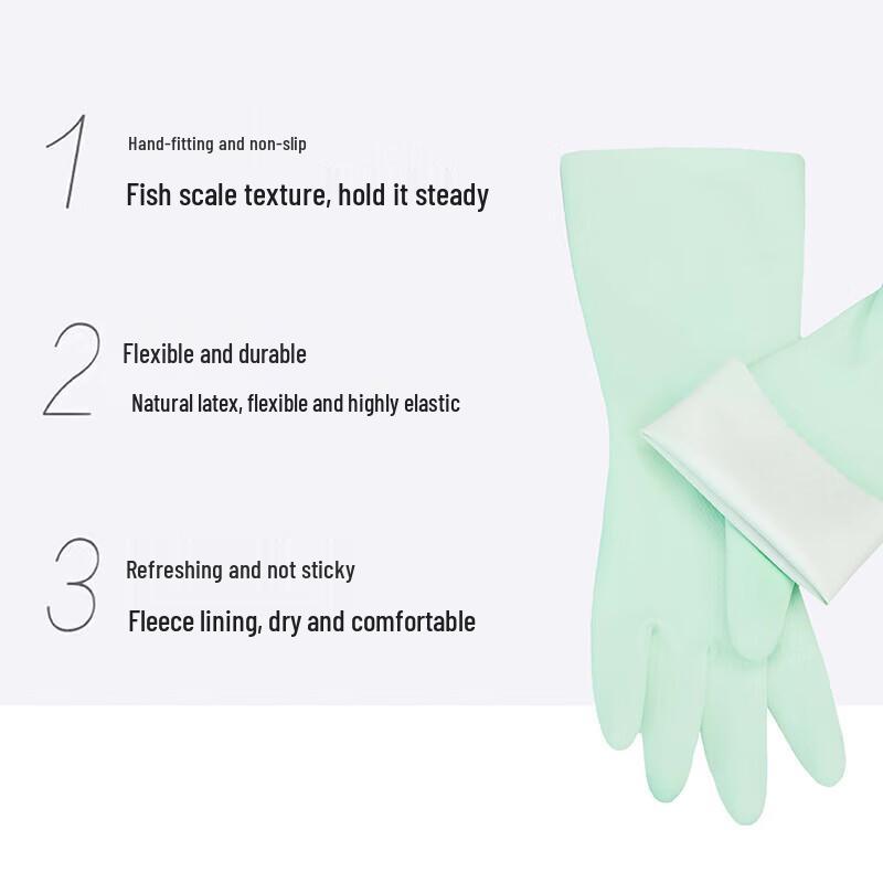 Miaojie Waterproof Cleaning Rubber Gloves