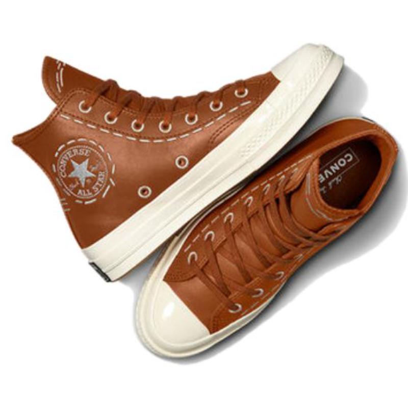 Converse Chuck 70 универсальные, удобные, простые, теплые, нескользящие, высокие кеды для женщин коричневого цвета