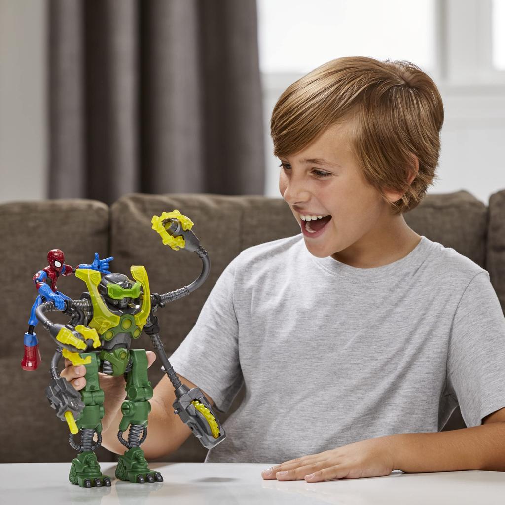 Marvel Spider Man Bend And Flex Spider Man Vs Ock Bot -